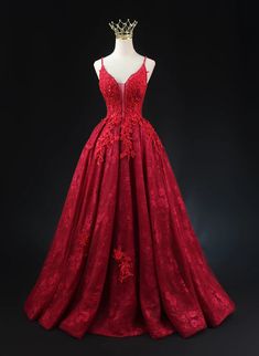 Wine Red Lace Applique Straps V-neckline Party Dress Outfits For Girls V-neck Gown For Red Carpet And Prom Season, Red V-neck Evening Dress For Prom, Red V-neck Evening Dress For Banquet, Red V-neck Wedding Dress, Red V-neck Gown For Banquet, Red V-neck Maxi Dress For Evening, Red V-neck Party Dress, Elegant Red V-neck Party Dress, Red V-neck Dress For Party