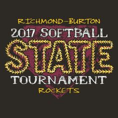 the logo for richmond - burton softball state tournament