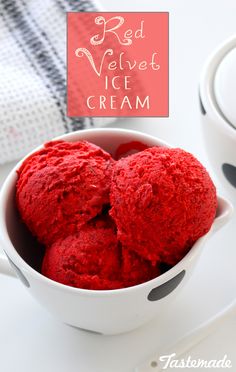 Red Velvet Flavor, Churn Ice Cream, No Churn Ice Cream, Ice Cream Popsicles, Food Accessories, Ice Cream Recipe