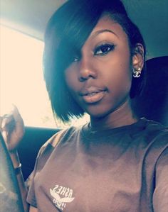 How To Sleep With A Bob Hairstyle, Natural Hair Bob, Black Women Hair, Asymmetrical Bob, Sassy Hair, Silk Press, Bob Styles, Short Cut