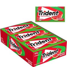 two boxes of trident watermelon chewing gum