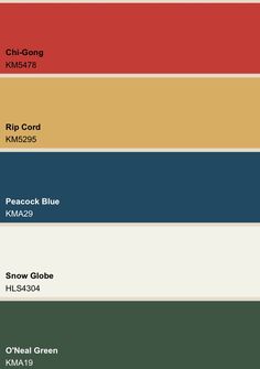 an image of color swatches with the names and colors in each section, including red, yellow, blue, green