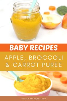 baby recipe for apple, broccoli and carrot pure