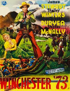 an old movie poster for the western film winchester