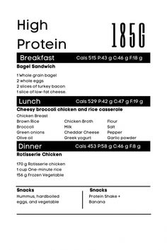 This 2000 calorie meal plan offers 3 different days all of which provide 175 grams protein, 175 grams carbs, and 67 grams fat! 185 Grams Of Protein, Powerlifting Meal Plan, 1800 Calorie Meal Plan For Women High Protein, 150g Protein A Day Meal Plan, 100g Of Protein A Day Meal Plan, 170g Protein Meal Plan, 2000 Calorie Meal Plan Men