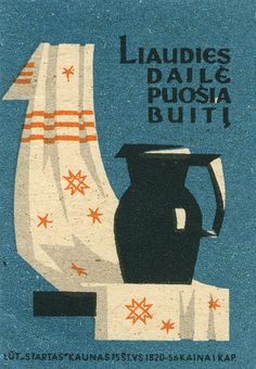 lithuanian matchbox label | by maraid Minimalist Poster Design, Postage Stamp Design, Nostalgic Art, Dorm Art, Old Stamps, Mid Century Illustration, Poster Design Inspiration