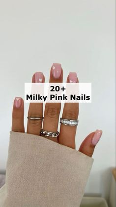 40+ Milky Pink Nails You Can't Get Around This Year brings together the best Nagel Inspo with trendy Nagellack shades. Perfect for summery nails and casual nails alike, these milky nails range from subtle, short cute classy nails to glitter pink designs. Featuring nail arts like Pink Nails OPI and subtle yet chic small classy nails, this collection has something for every style. Discover basic nails, Manikur Kuku, and even a touch of Kutek Disney charm for a playful, polished look this season. Milky Pink, Nails Opi, Milky Nails