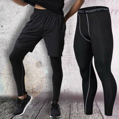 Compression Pants Men Base Layer Sports Leggins Workout Running Tight Leggings Specifications:- Type: Pants Fit: Fitted Pattern: Solid Inseam: Long Waist Size: S_xl Material: Polyester Department: Men Size Type: Regular Sub-Style: Jogger Leg Style: Straight Closure: Elastic Band Theme: Sports Tights Compression Level: Firm Style: Activewear Leggings Fabric Type: Blended Fabric Occasion: Activewear, Casual Fabric Technology: Breathable, Compression, Stretch Features: Base Layer, Elastic Waist, Li Black Compression Activewear Pants, Breathable Black Long Leggings, Black Running Activewear Long Pants, Black Compression Breathable Pants, Compressive Black Jogging Bottoms, Compressive Black Bottoms For Jogging, Black Tight Running Pants, Functional Black Full-length Tights, Black Compression Pants For Sports