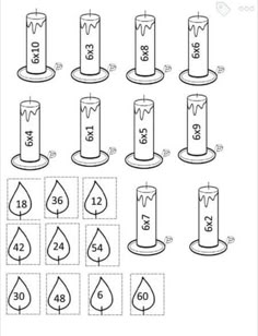 the instructions for how to make a candle with numbers and shapes on it, including candles