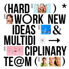 the words work new ideas and multidisciplinary