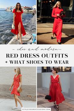 Red Shirt Dress Outfit Classy, Red Maxi Dress Outfit Casual, Red Dress Outfit Casual Summer, Formal Red Dress Outfit, Red Dress Wedding Guest Outfits, Red Dress Fall Outfit, Red Dress Inspo Outfit, How To Style Red Dress, Red Dress Outfit Summer