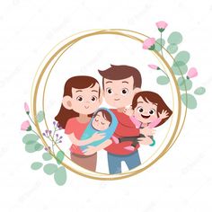 an image of a family with the text freepik on it, and there is a