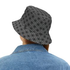 First, it protected fishermen from rain in the 1900s. Now, the personalized bucket hat is making its way to the very top of fashion picks for all ages. .: Material: 100% polyester.: Available in 2 sizes.: Sewn-in label.: Made in USA Small Large Circumference, in 22.01 24.02 Crown height, in 5.51 5.91 Brim length , in 2.17 2.17 Retro Black Adjustable Bucket Hat, Retro Adjustable Black Bucket Hat, Retro Black Brimmed Bucket Hat, Vintage Black Bucket Hat, Casual Black Bucket Sun Hat, Vintage Black Bucket Hat For Summer, Vintage Black Wide Brim Bucket Hat, Vintage Black Bucket Hat With Curved Brim, Vintage Black Brimmed Sun Hat