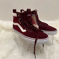 Vans Filmore Vansguard Women’s High-Top Shoes Color (Suede) Port Royale/White Sz 8.5 Condition: Nwt (Box Not Included) Brand: Vans Size: 8.5 Color: Port Royale/White Materials: *Suede Upper *Cotton Blend Lining *Eva Midsole *Rubber Outsole *High-Top Silhouette *Faux-Faur Design On Collar *Water Resistant Materials *Reverse Waffle Outsole For Grip In The Elements *Round Toe *Slip-On *Eva Footbed Shoes Color, High Top Shoes, Womens Vans, Top Shoes, High Top, High Tops, Water Resistant, Cotton Blend, Slip On