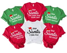 Dear Santa Funny, Cousin Crew, Matching Christmas Shirts, Christmas Party Shirts, Santa Shirts, Group Shirts, Family Humor, Quote Tees, Family Christmas Shirts