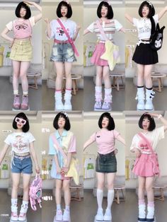 Soft Harajuku Style, Pastel Y2k Outfit, Fairy Kei Outfit, Pastel Y2k, Casual Kawaii, Peony Aesthetic, Kawaii Skirt, Women Portrait