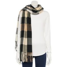 Sonoma Goods For Life defines cold-weather style and comfort with this women's plaid oblong scarf.Sonoma Goods For Life defines cold-weather style and comfort with this women's plaid oblong scarf. How do you accessorize? Check out our ACCESSORIES GUIDE for essential tips to elevate your style with must-have accessories.FEATURES Plaid design HeavyweightFIT & SIZING One size fits allFABRIC & CARE Polyester Hand wash Imported Color: Mila Plaid. Gender: female. Age Group: adult. Accessories Guide, Cold Weather Fashion, Plaid Design, Modern Family, Womens Plaid, For Life, Cold Weather, Fabric Care, Scarf Wrap