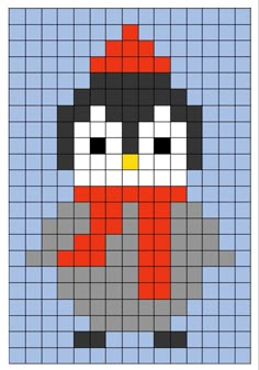 an image of a penguin made out of squares