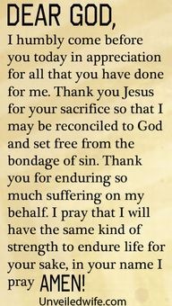 a poem written on parchment paper that says dear god, i humbly come before you today in appreciation for all that you have done