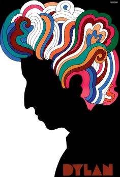 the silhouette of a person with colorful hair on it's head, against a white background