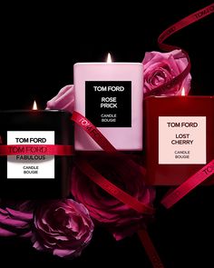 Jo Malone Perfume, Tom Ford Private Blend, Red Lipstick Matte, Tom Ford Makeup, Perfume Photography, Tom Ford Beauty, Luxury Candles