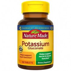 Support healthy heart, muscle, and nerve function with our Potassium Gluconate Tablets. Shop today for full body wellness! Folic Acid Tablets, Nature Made Vitamins, Vitamin Brands, Zinc Supplements, B12 Vitamin Supplement, Vitamin B12, Folic Acid, Vitamin Supplements, Vitamins & Supplements