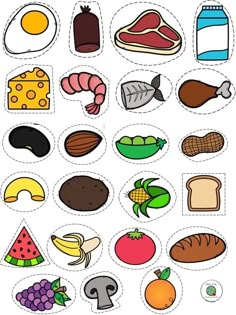 Nutrition Theme Preschool Crafts, Food Clipart Free Printable, Foods Printable, Easter Hair Accessories, Kraf Kertas, Easter Hairstyles For Women