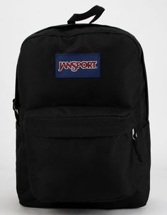 JANSPORT SuperBreak Plus Backpack - BLACK | Tillys Jansport School Bags, Jansport Superbreak Plus, Tsitp Dr, Black Jansport Backpacks, Black Jansport, Jansport Backpacks, Cute Backpacks For School, Jansport Right Pack, Mochila Jansport