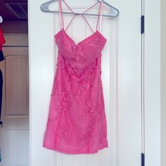 Nwot - Brand New Mini Formal Dress, Pink Lace Floral Design, Size 4 Mini Formal Dress, Amazon Dresses, Mini Dress Formal, Dress Pink, Design Color, Pink Lace, Formal Dress, Pink Dress, Floral Design