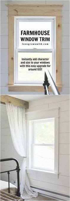 the window trim is being displayed in two different pictures