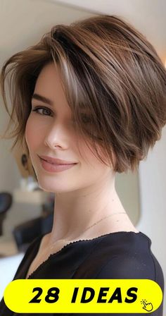 Discover 28 gorgeous short layered haircuts that are perfect for adding volume and texture to your locks. From choppy layers to feathered ends, these hairstyles are designed to enhance your natural beauty and elevate your look. Say hello to effortless, stylish hair with these fabulous haircut ideas. Modern Short Hairstyles, Easy Hair Cuts, Oval Face Haircuts, Stylish Short Hair, Short Shag Hairstyles, Choppy Layers, Natural Wavy Hair, Short Layered Haircuts, Bob Hairstyles For Fine Hair