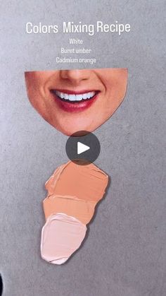 a woman's face with the words colors mixing recipe on it