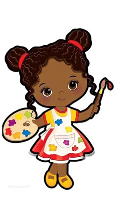 Art Class Decorations, Felt Phone Cases, Afro Hair, Black Cartoon, Art Party, Painting For Kids, Cute Illustration, American Artists, Preschool Crafts