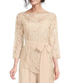 Mom Dresses, Baroque Floral, Floral Lace Top, Embroidered Lace Top, Peach Top, Floral Lace Tops, Hot Heels, High Neck Long Sleeve, Mom Dress