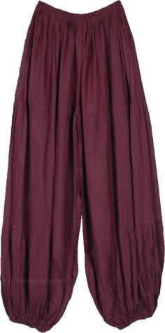 These perfect tall version of loose rayon harem pants - without the usual tie-dye - are just what you may need for the season, with their comfy fabric and snug waist they are sure to make you feel great.  The pants have an elastic waist and elastic on the ankles for ease of comfort. #tlb #SplitSkirtsPants #Yoga #Tall #extralongpurplehippieharempants Hippy Fits, Redo Closet, Purple Clothing, Genie Pants, Harem Trousers, Hippie Look, Purple Pants, Trendy Skirts, Purple Outfits