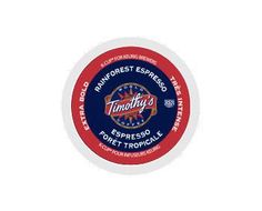 an image of a red white and blue sticker with the words tim hortons espresso on it