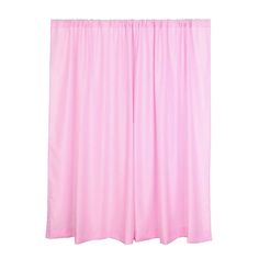 a pink curtain hanging on the side of a wall