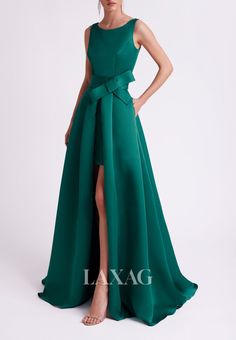 Expertly designed for a stunning silhouette, this A-Line Round Open Back Sleek Satin Cocktail Party Formal Evening Dress with Train is perfect for your next special occasion. The sleek satin fabric adds an elegant touch while the open back and train add a sexy flair. Feel confident and sophisticated in this must-have dress. Full Length Green Dress For Gala, Green Full Length Gala Dress, Elegant Green A-line Evening Dress, Green Satin Evening Dress For Gala, Green Satin Cocktail Gown, A-line Gown With Sweep Train For Banquet, Green Evening Banquet Dress, Green Full Length Dress For Gala, Green A-line Evening Dress For Gala