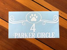 "PERSONALIZED MAILBOX DECAL FEATURING A PAW PRINT DESIGN Stay tuned for more dog breeds Be the envy of your street with these custom mailbox decals! Choose the color of the decal and how many you'd like. These decals are 11\"-12\" wide and 6\"-7\" tall. These dimensions vary depending on the dog breed selected as well as the length of the address. If you have specific dimensions needed, please add that in the \"notes to seller\" section. YOU WILL RECEIVE: -One OR Two Identical Decals that are ma Mailbox Decal, Custom Mailbox, Large Mailbox, Personalized Mailbox, Custom Mailboxes, Mailbox Decals, Mailbox Decor, Vinyl Personalized, Paw Print Design