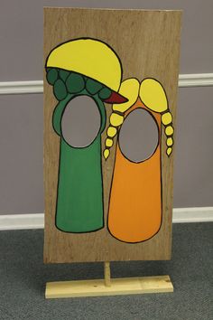 an art piece depicting two people standing next to each other