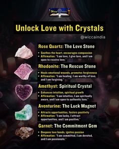 ✨Are you prepared to harness the mystical energy of crystals to enhance your love vibrations? As Valentine's week is upon us, let's immerse ourselves in the enchanting universe of gemstones that have the power to bring soulmate connections and genuine love into your life. Heart Chakra Affirmation, Vibrations Energy, Spiritual Remedies, Magical Herbs Witchcraft, Crystal Knowledge, I Am Worthy Of Love, I Am Healing, Crystals For Luck, Open To Receive