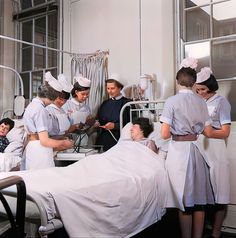 the nurses are doing their jobs in the hospital