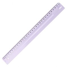 a white plastic ruler on a white background