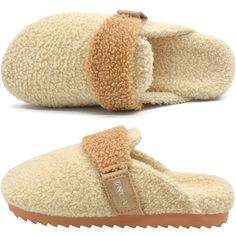 PRICES MAY VARY. Cute Sherpa & Polar Fleece：The upper of the house clogs slippers with roomy toe box wraps around the whole foot absorbing impact to protect your toes safe.The upper is made of soft sherpa and polar fleece lining. Thick Hard Rubber Soles：The hard soles is about 1.4 inches thick.The upgrade rubber soles are more lighter and elastic,and the special sawtooth outsoles which enhance the non-slip and strong grip. Deep Heel Cup：The special Ergonomics design of the footbed is adopted to Ugg Slipper, Slippers Cute, Garden Clogs, Clog Slippers, Ugg Slippers, Slippers Cozy, Womens Sandals Flat, Womens Clogs, House Slippers