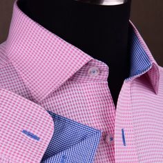 Pink Houndstooth Dress Shirt Retro B2B Plaids & Checks Mens Semi Formal Business | eBay Formal Combination, Profitable Business Ideas, Lacoste Clothing, Gents Shirts, Men Dress Shirt, Pink Houndstooth, Business Dress Shirts, Formal Shirt Dress, Formal Mens Fashion