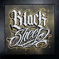 a black and gold poster with the word rock on it