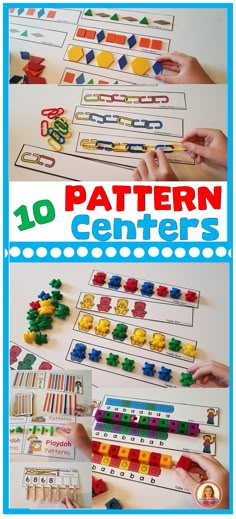 this is an image of a pattern center for children to play with and learn how to make