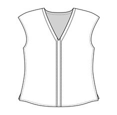 a women's vest pattern with an open front and zippers on the back