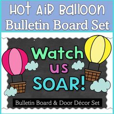 the hot air balloon bulletin board set