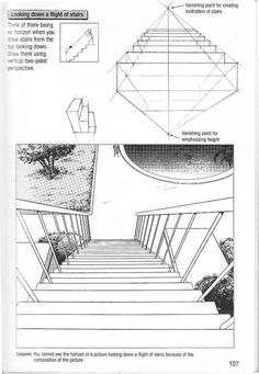 the steps are shown with different angles and directions to go up them, as well as how